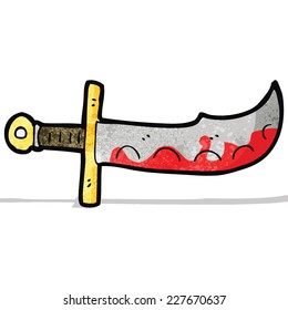 cartoon bloody sword