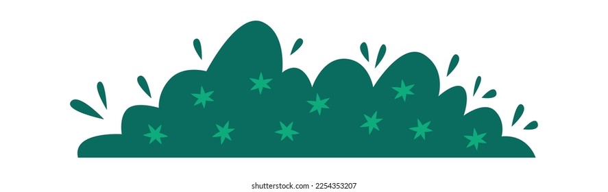 Pincel floreciente de dibujos animados con un icono plano de flores. Ilustración del vector