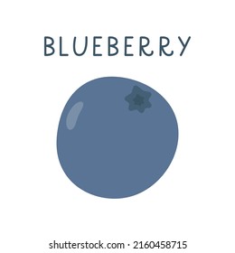 Cartoon bluberries isolated vector illustration white background
