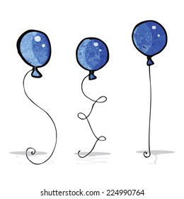 Cartoon-blaue Ballons