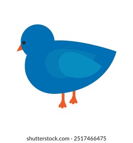Cartoon Blue Bird Icon Vector Illustration