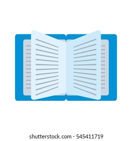 cartoon blue book read learning school vector illustration eps 10