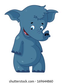 Cartoon blue Elephant