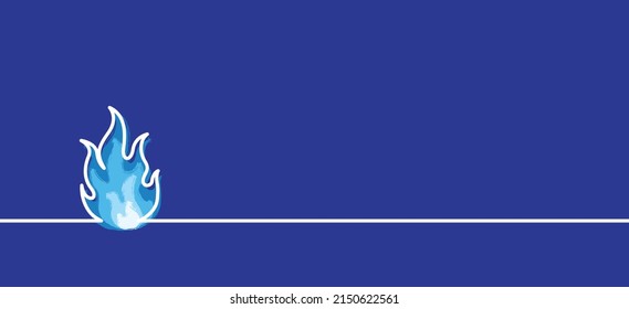 Cartoon blue gas burner flame icon or symbol. Blue fire ball pictogram or logo. Vector line pattern. Fire flame light, burning flames. flamme icon. Burns sign. Inferno fire. M3 info. gas tap closed