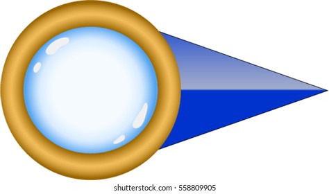 cartoon blue and gold arrow mouse pointer vector 
