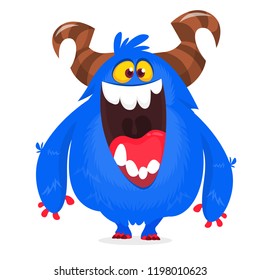 Cartoon blue monster