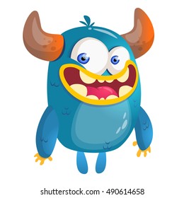 Cartoon blue monster