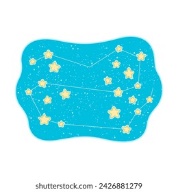 Cartoon blue starry sky background