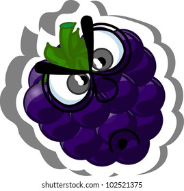 Cartoon blueberries