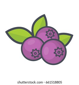 cartoon blueberry vector