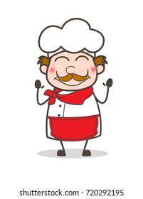 Cartoon Blushing Chef Face