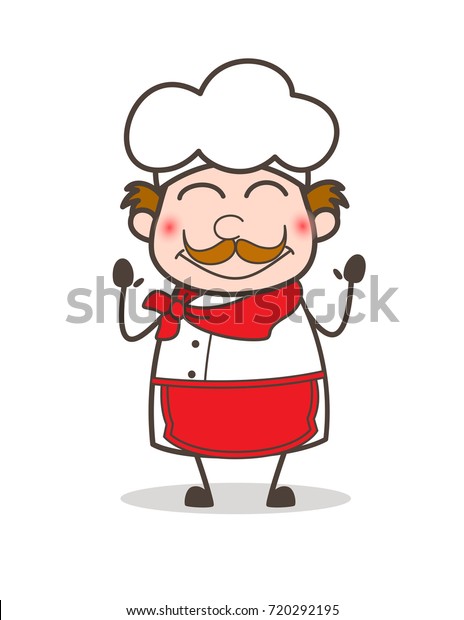 Cartoon Blushing Chef Face Stock Vector Royalty Free 720292195