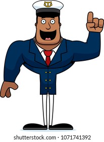 A cartoon boat captain with an idea.