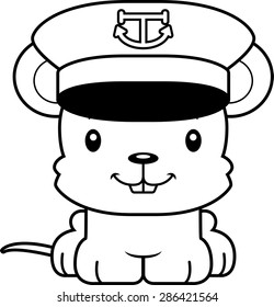 A cartoon boat captain mouse smiling.