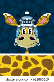 Cartoon Bobble Hat Giraffe