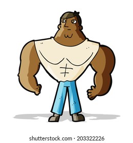cartoon body builder