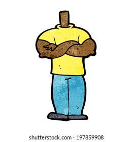 cartoon body with folded arms (mix and match cartoons or add own photos)