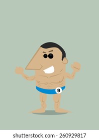 Cartoon bodybuilder