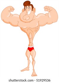 Cartoon bodybuilder