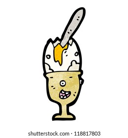 cartoon boiled egg