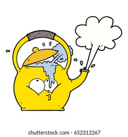 hervidor de agua de dibujos animados