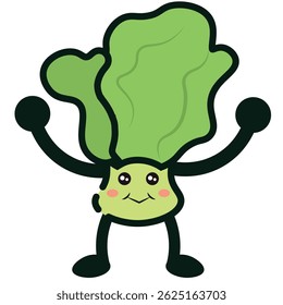Cartoon bok choy face. Ilustração vetorial
