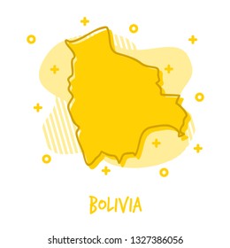 Cartoon Bolivia Map