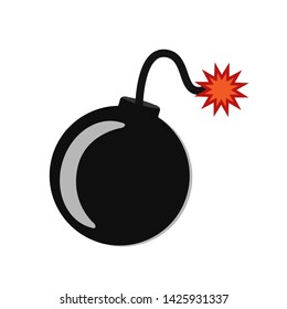 Cartoon bomb background and explosive light Vector - Illustration