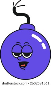Cartoon Bomb Character Vector Illustration
