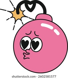 Cartoon Bomb Character Vector Illustration