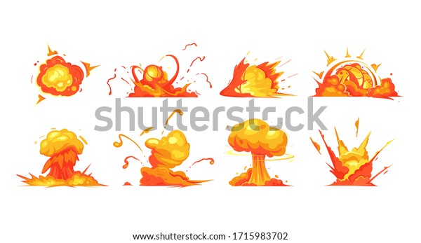 Cartoon Bomb Dynamite Explosions Danger Explosive Stock Vector (Royalty ...