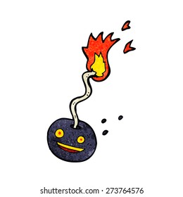 cartoon bomb with face