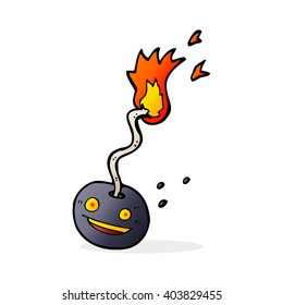 cartoon bomb with face