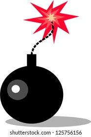 Cartoon bomb icon
