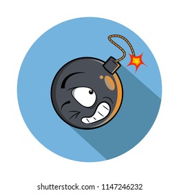 Cartoon Bomb icon.Vector illustration for web design.