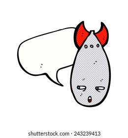 Cartoon-Bombe mit Sprachblase