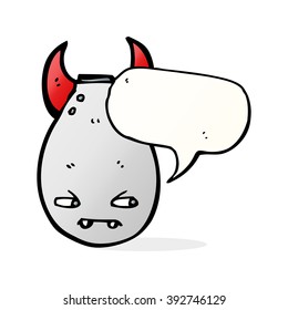 cartoon bomb with speech bubble