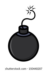 Cartoon Bomb - Vector Illustration