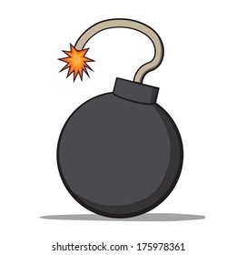 Cartoon bomb. Vector Illustration