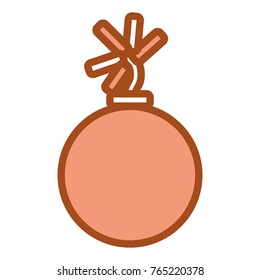 cartoon bomb  vector illustration