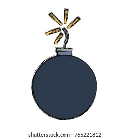 cartoon bomb  vector illustration