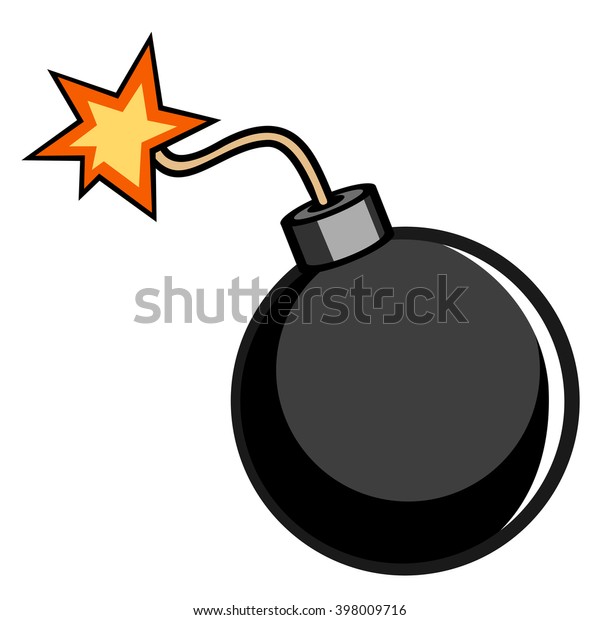 Cartoon Bomb Vector Illustration Stock Vector (Royalty Free) 398009716