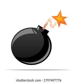 Cartoon bomb vector isolated illustration
