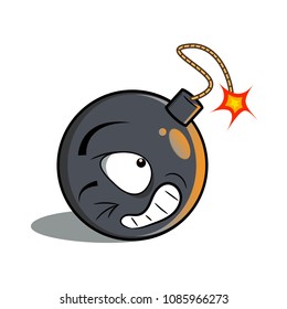 Cartoon Bomb.Vector illustration for web design.