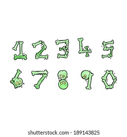 cartoon bone numbers
