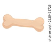 Cartoon bone is shown in a white background