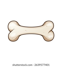 Cartoon bone vector isolated on white background.