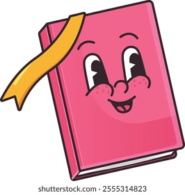 Cartoon Book Character Vector Illustration