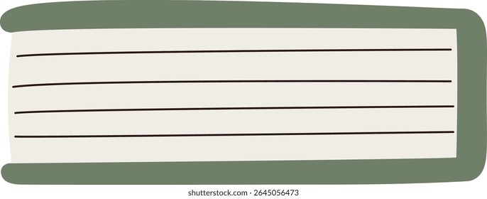A cartoon book with a long nose in a playful style. The illustration depicts a book character with exaggerated features. Cartoon vector illustration.
