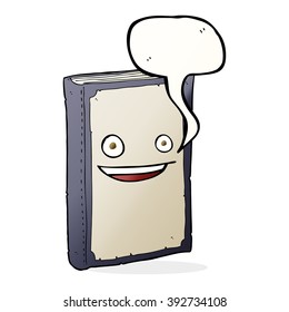 libro de caricaturas con burbuja de habla